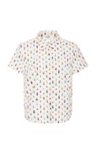 Frame Denim Shrunken Cotton Short-sleeve Shirt