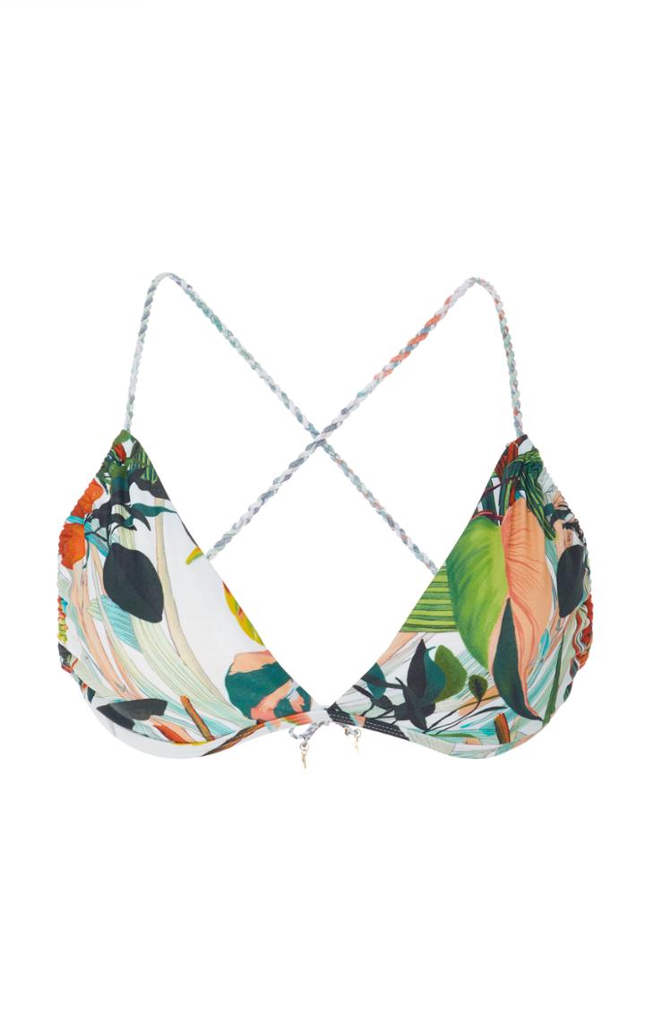 Verandah Meg Crossback Printed Bikini Top