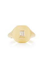 Shay Essential Pinky Ring With Baguette Diamond Center