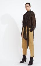 Petar Petrov Gold Embellished Draped Blouse