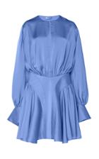 Moda Operandi Mugler Draped Satin Mini Dress Size: 36