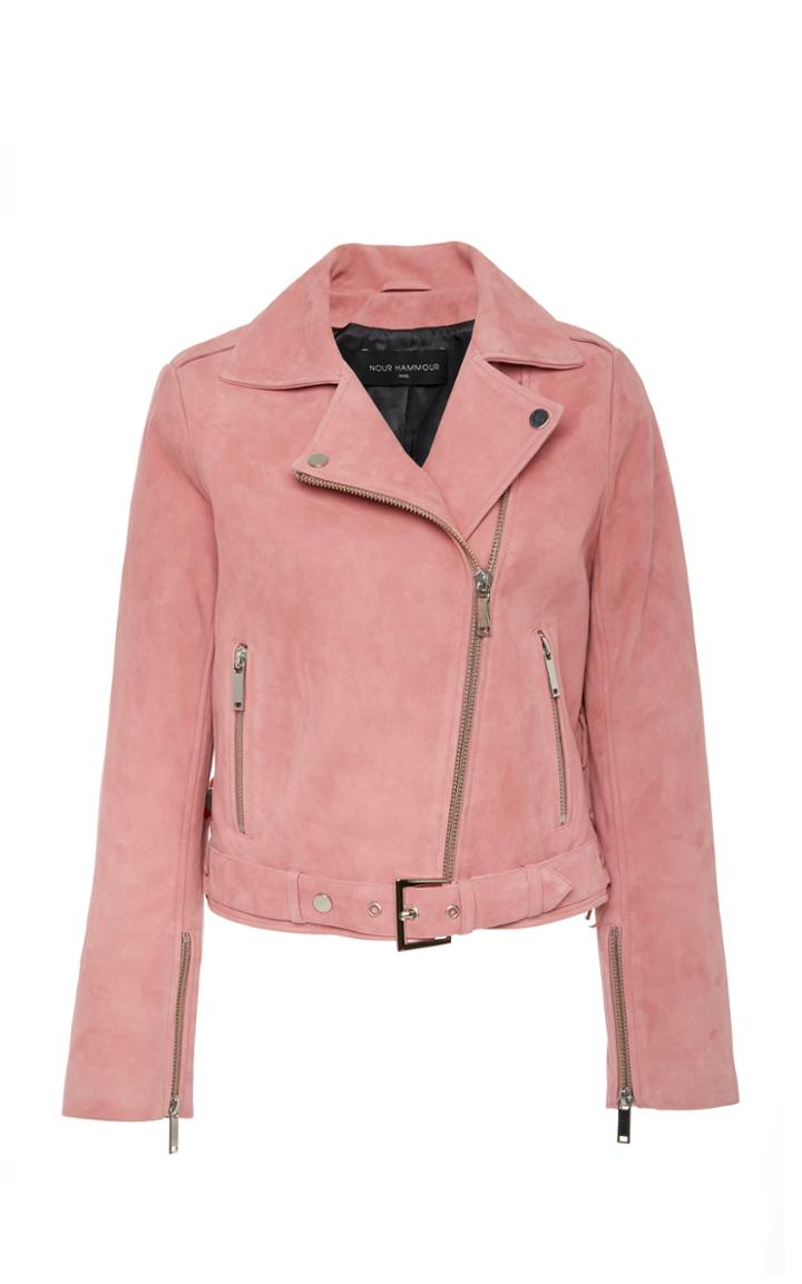 Nour Hammour Daphne Suede Lambskin Jacket