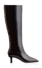 Aeyde Ophelia Snake-effect Leather Knee-high Boots