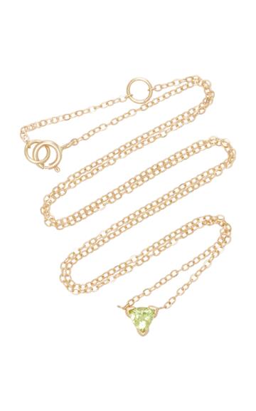 Shahla Karimi Trillion 14k Gold Peridot Necklace
