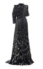 Givenchy Asymmetric Floral-print Pleated Silk Gown