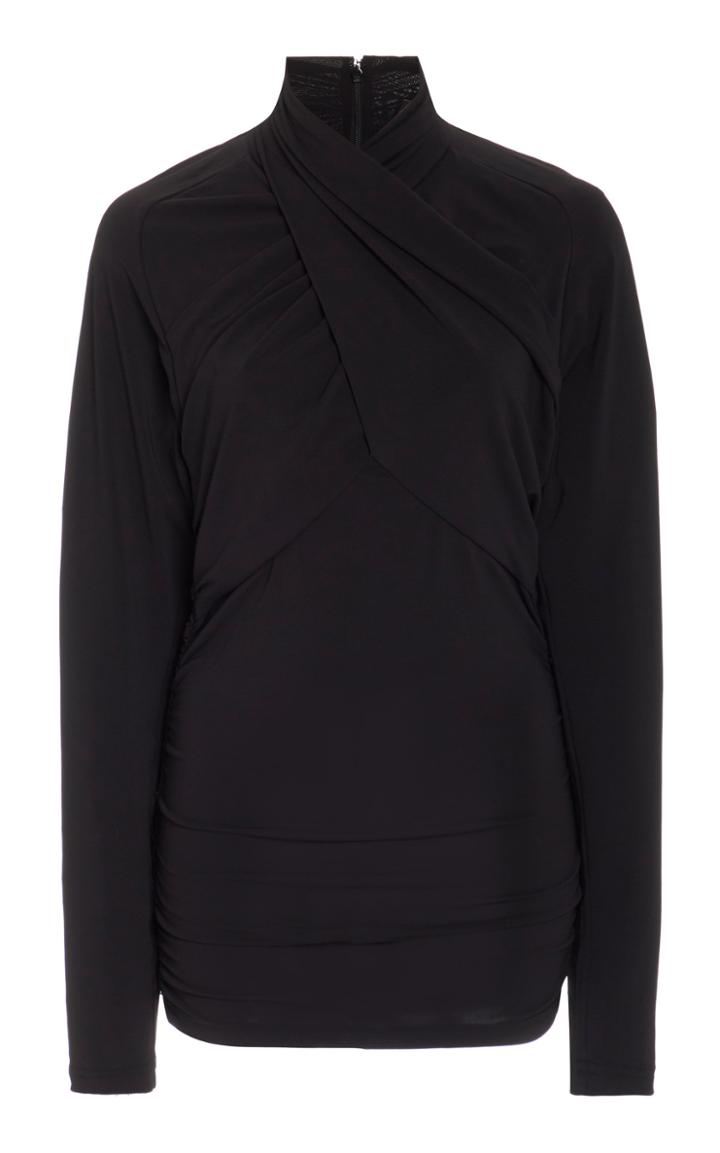 Isabel Marant Georgina Draped Crepe De Chine Top