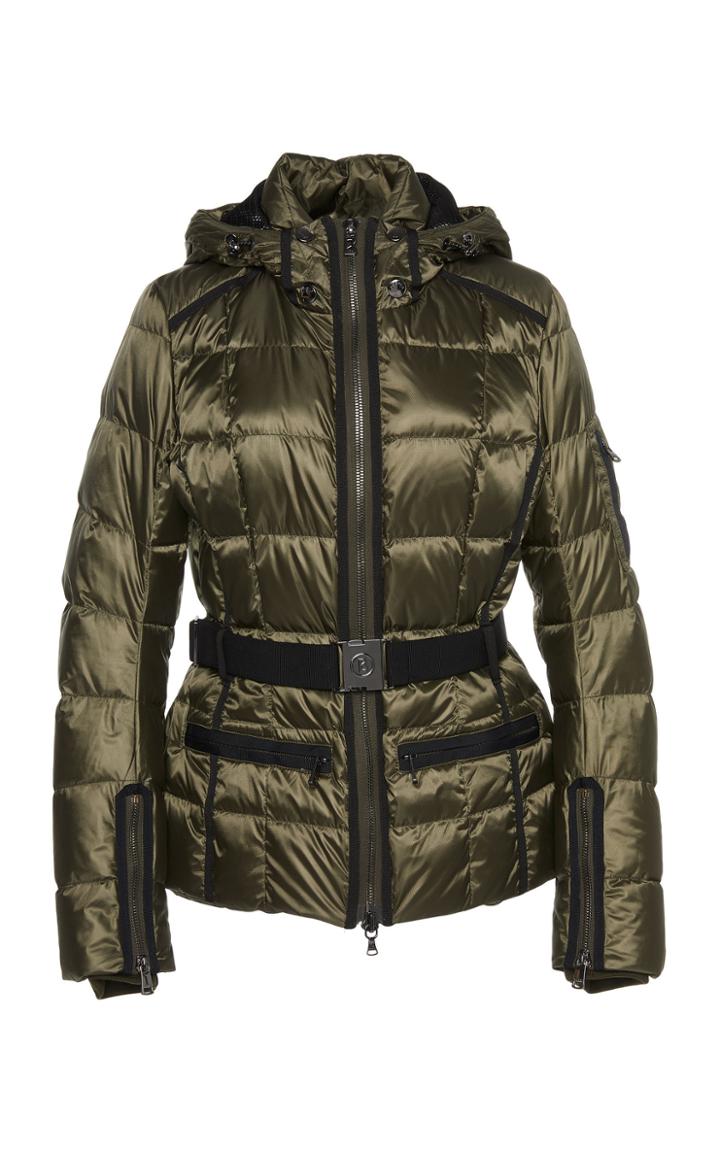 Bogner Gloria Hooded Quilted Satin-twill Down Jacket Size: 4
