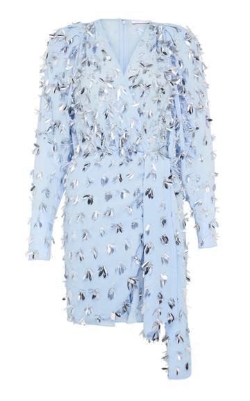 Rachel Gilbert Carina Embellished Silk-chiffon Mini Dress