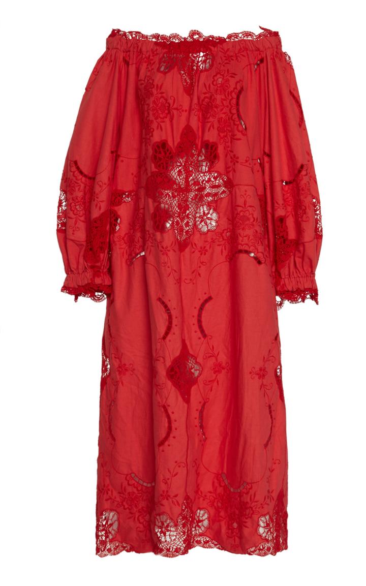Nevenka Village Life Off-the-shoulder Cluny Lace Dress