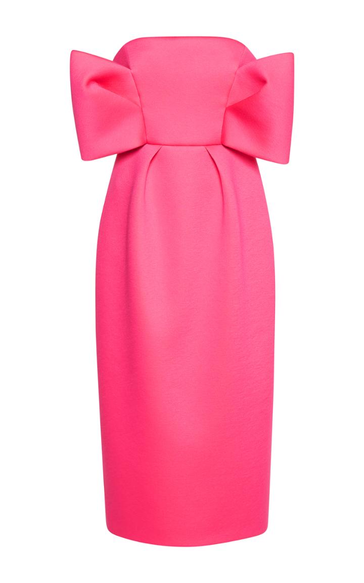 Delpozo Strapless Dress With Bows