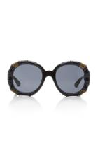 Gucci Bamboo-effect Round-frame Sunglasses