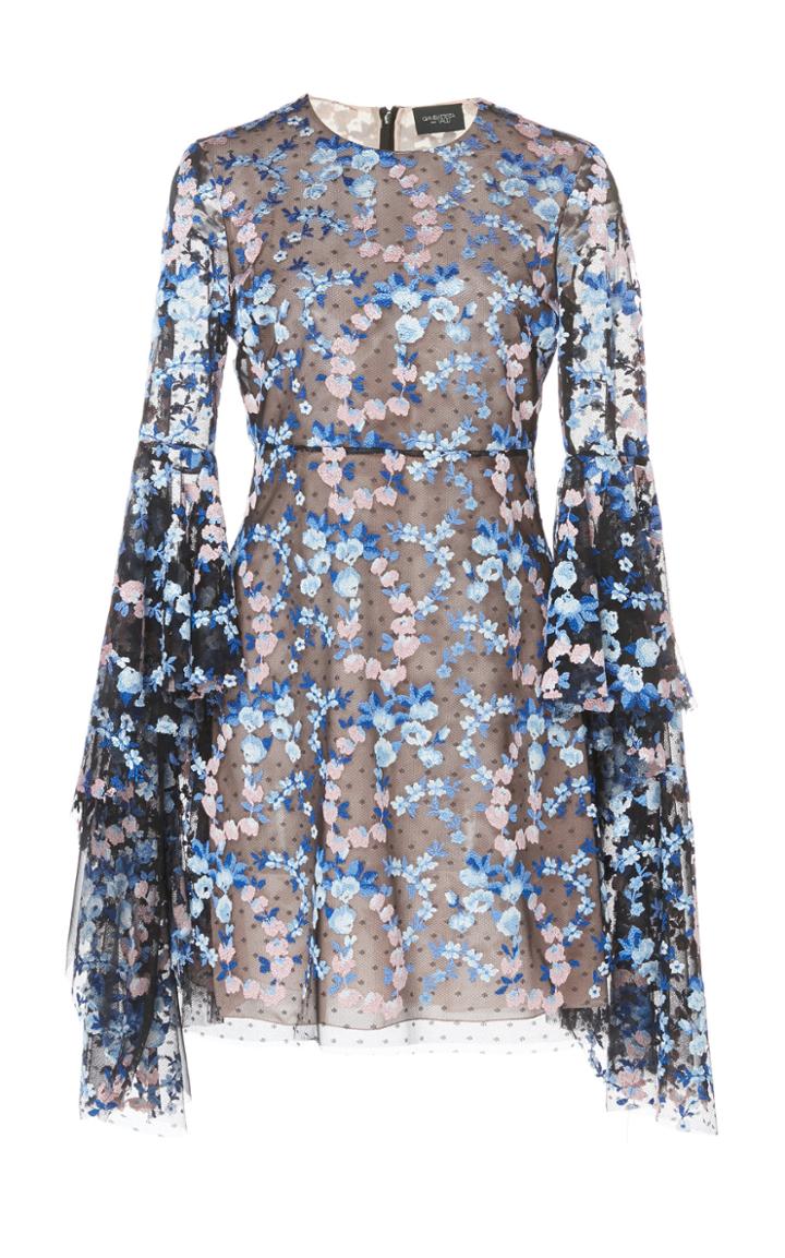 Giambattista Valli Floral Devore Sheath Dress