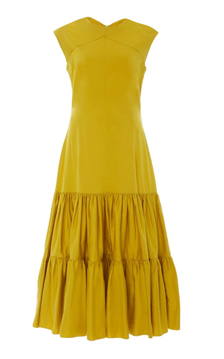 Cult Gaia Maeve Gathered Tiered Sheath Dress