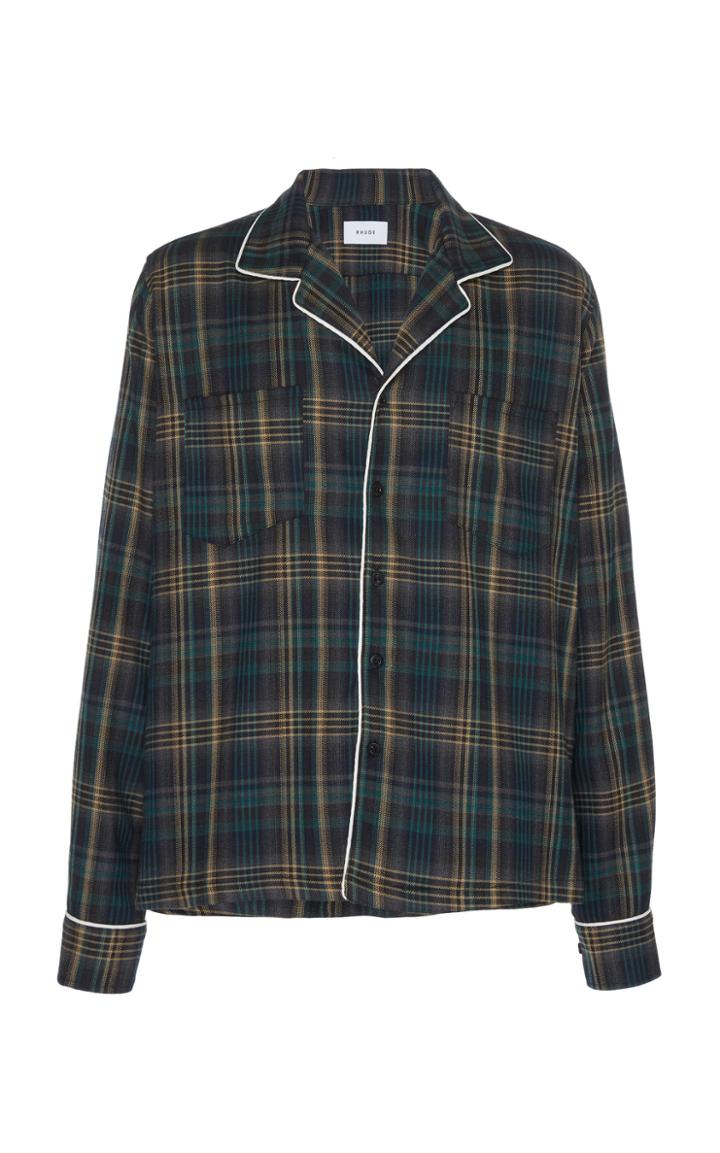 Rhude Plaid Cotton-flannel Shirt