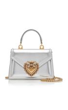 Dolce & Gabbana Embellished Metallic Leather Shoulder Bag