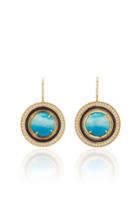 Andrea Fohrman Chrysocolla Black Enamel Earrings
