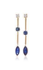 Yi Collection 18k Gold, Sapphire And Diamond Earrings