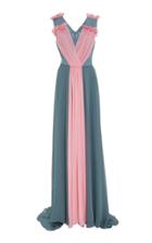 Christian Siriano Chiffon Front Draped Gown