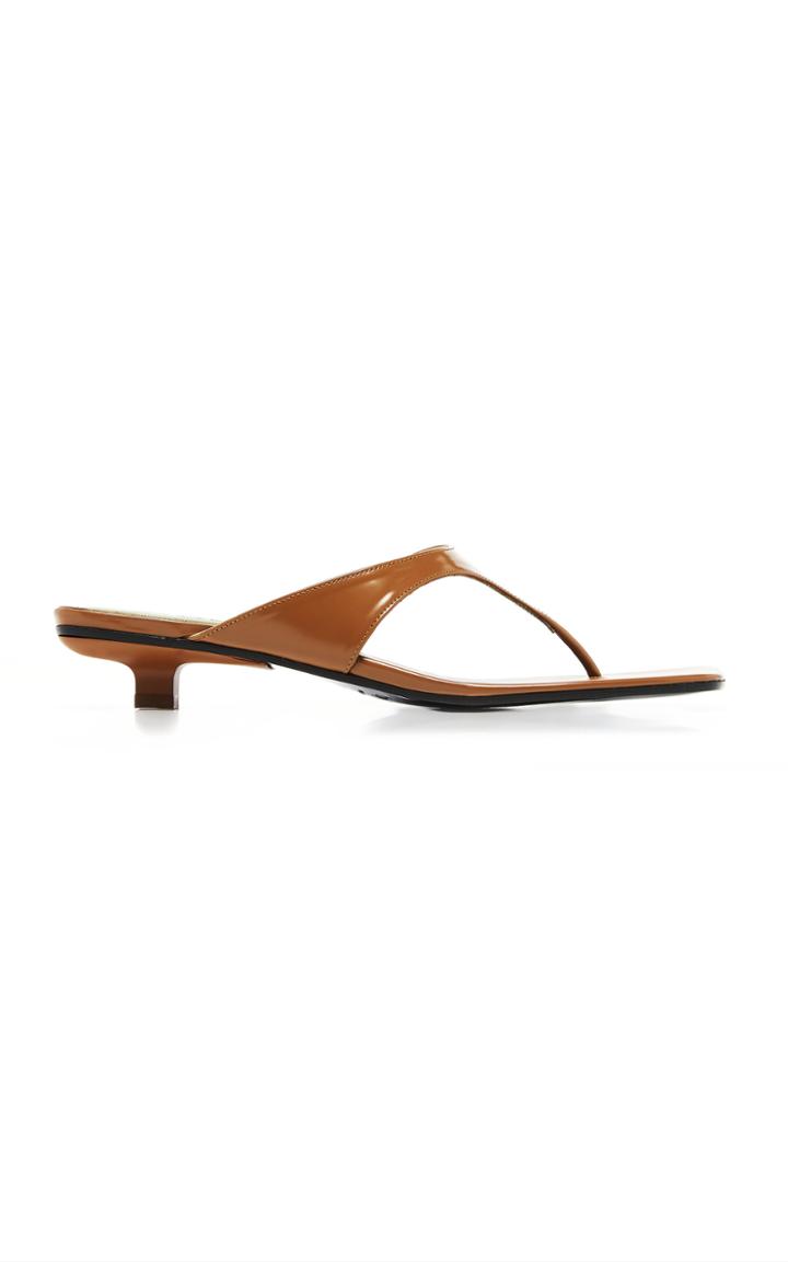 Moda Operandi By Far Jack Semi Patent Leather Sandals Size: 36