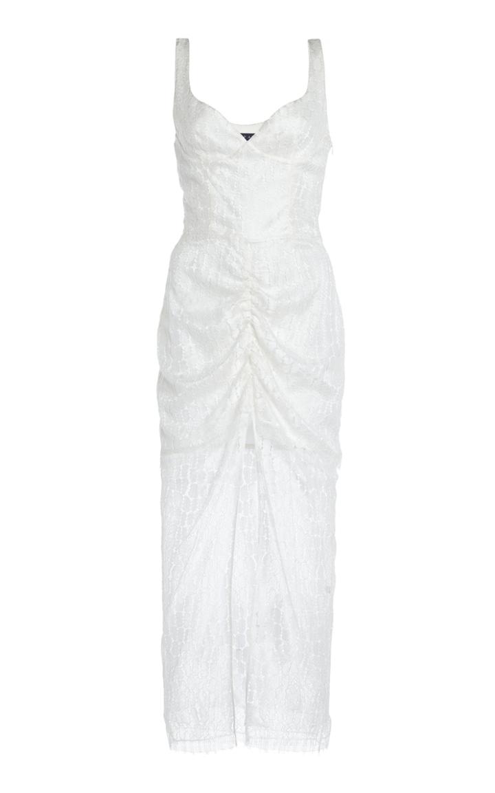 Moda Operandi Zeynep Aray Heart Lace Midi Dress