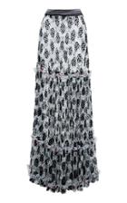 Moda Operandi Missoni Printed Ruffled Trim Maxi Skirt Size: 38