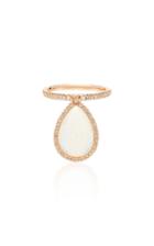 Nina Runsdorf M'o Exclusive: Large Opal Flip Ring With Pave Band
