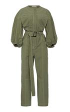 Jonathan Simkhai Annika Puff-sleeve Stretch-cotton Jumpsuit