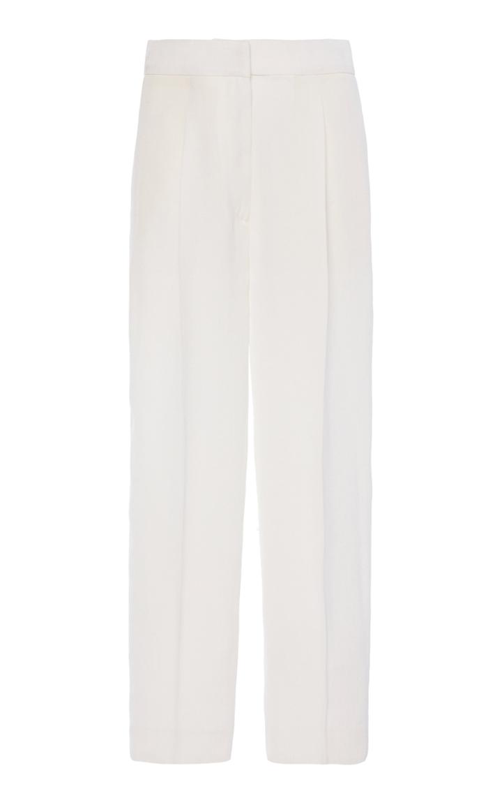 Moda Operandi Petar Petrov Hyatt Silk-blend Tapered Pants Size: 34