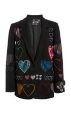 Moda Operandi Libertine Hearts Embellished Stretch-wool Blazer