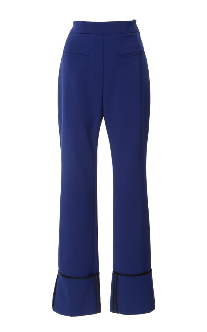 Ellery Bembe Wool-blend Top-stitch Cuff Pants