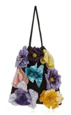 Attico 3d Embroidered Flowers Pouch