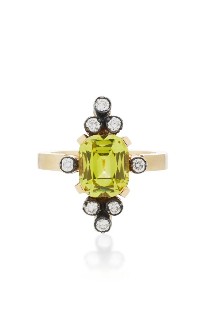 Montse Esteve 18k Gold Chrysoberyl And Diamond Ring