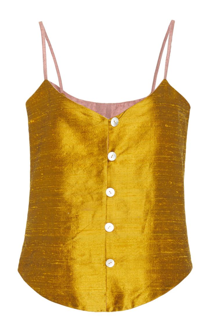 Christine Alcalay Reversible Silk Sleeveless Top