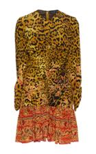 Etro Leopard Print Rushed Dress