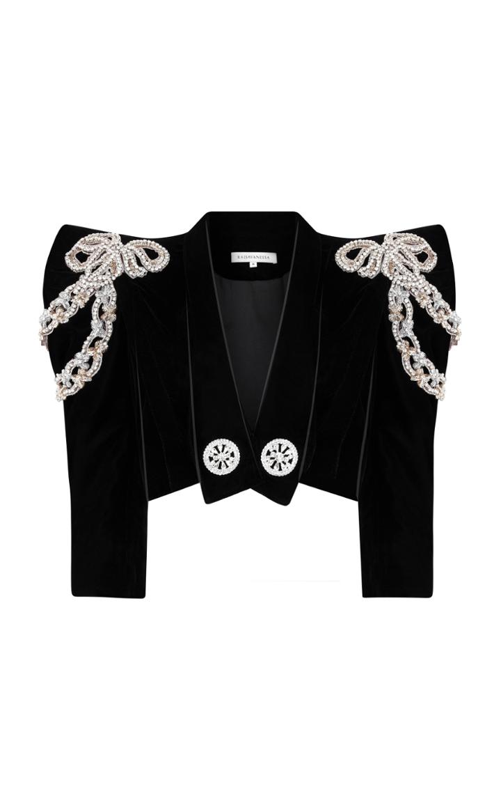 Moda Operandi Raisa Vanessa Embroidered Cropped Jacket