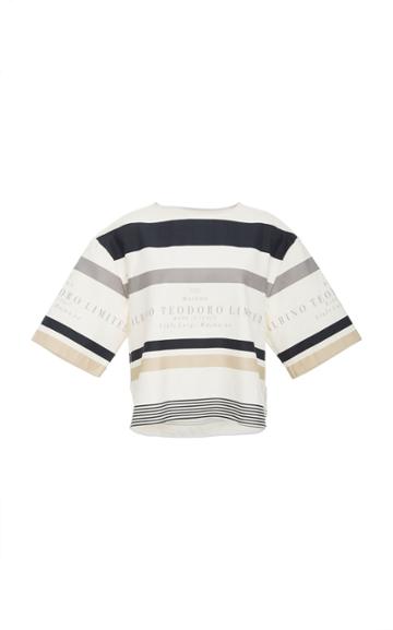 Albino Teodoro Striped Canvas T Shirt