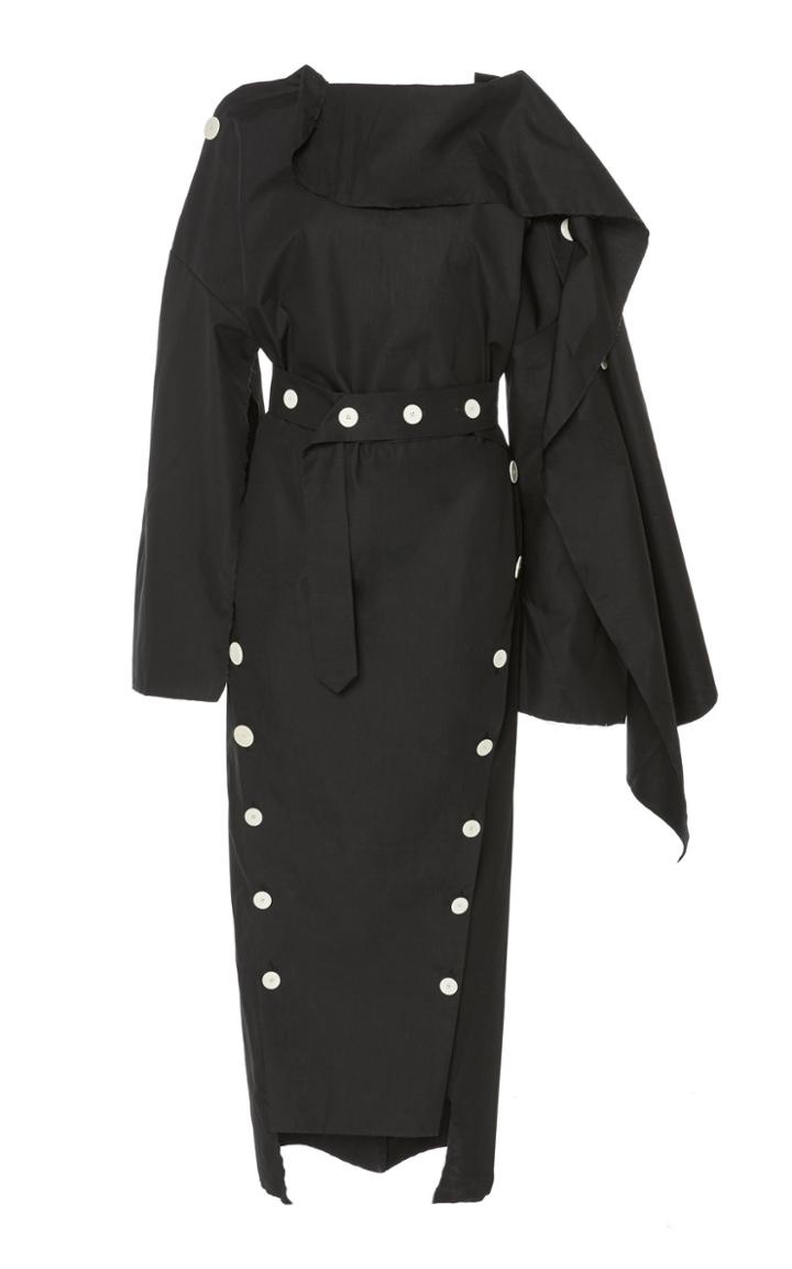A.w.a.k.e. Backless Button Detail Dress