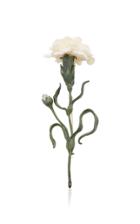 Luz Camino White Carnation Brooch