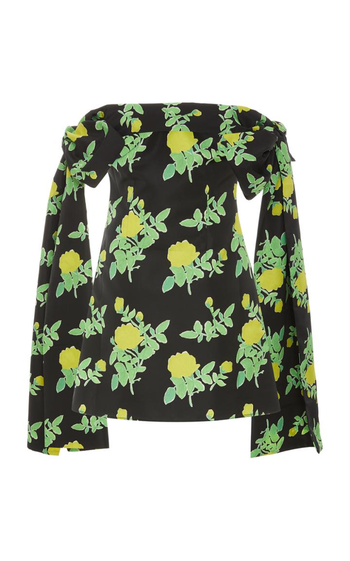 Bernadette Antwerp Timothy Off-the-shoulder Floral Taffeta Mini Dress