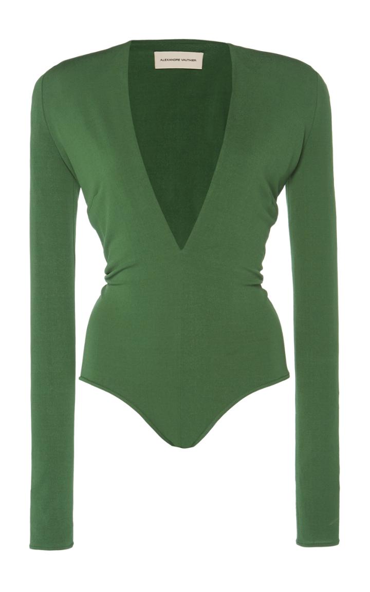 Alexandre Vauthier Long Sleeve V-neck Body Suit