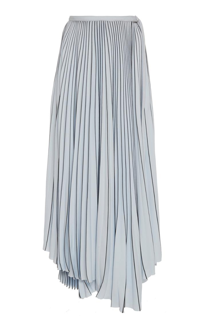 Proenza Schouler Asymmetric Pleated Crepe Maxi Skirt