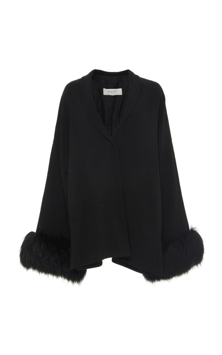 Marei 1998 Pansy Raccoon Fur Cuff Jacket