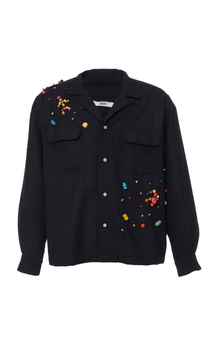 Bode Beaded Wool Shirt