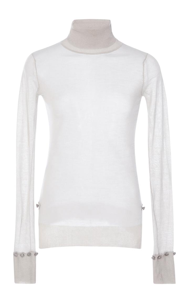 Prabal Gurung Silk Lurex Turtleneck