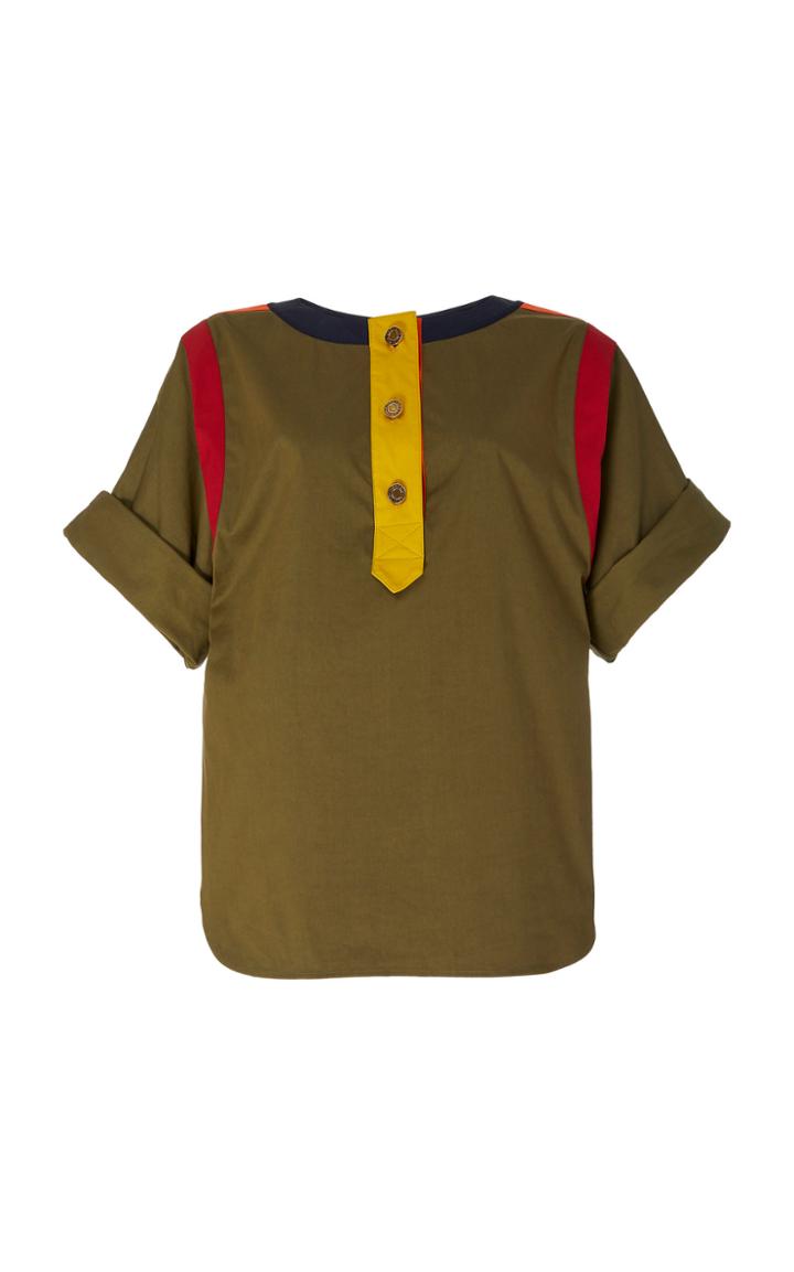 Moda Operandi Oscar De La Renta Cotton-blend Blouse Size: 2