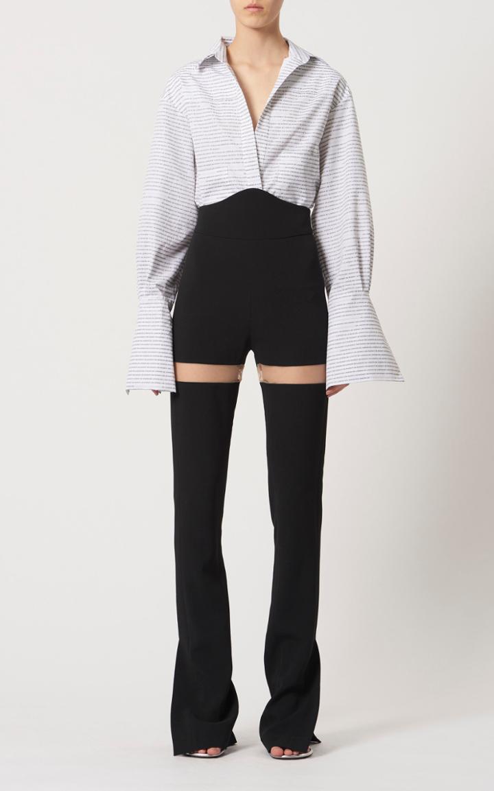 Moda Operandi David Koma Illusion Crepe Flared Pants