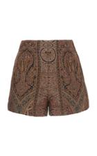 Moda Operandi Etro Paisley Wool-blend Shorts