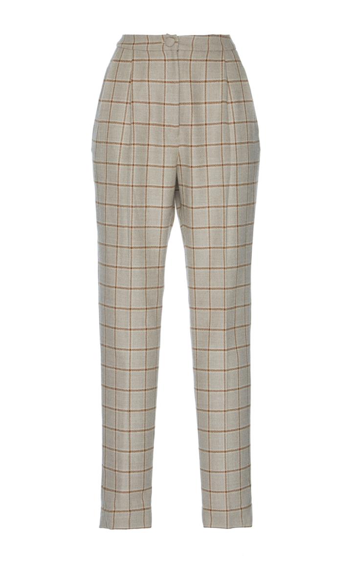 Rahul Mishra Wool Plaid Trousers