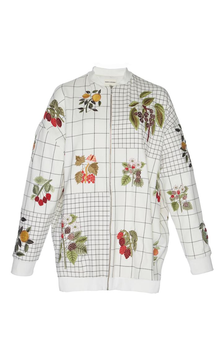 Rahul Mishra Checkered Berry Bomber Jacket