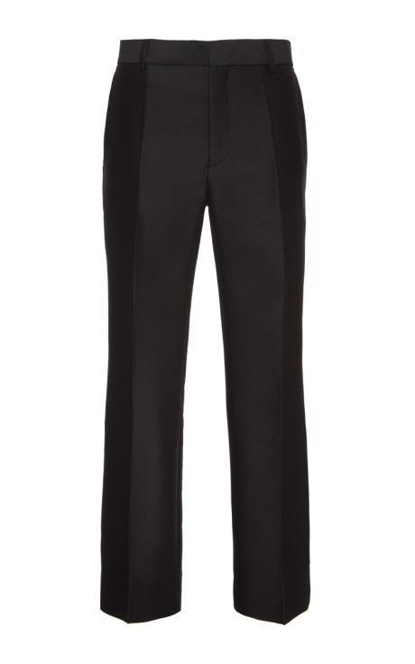 Bally Black Wool & Silk Blend Tailored Trousers Color: Black
